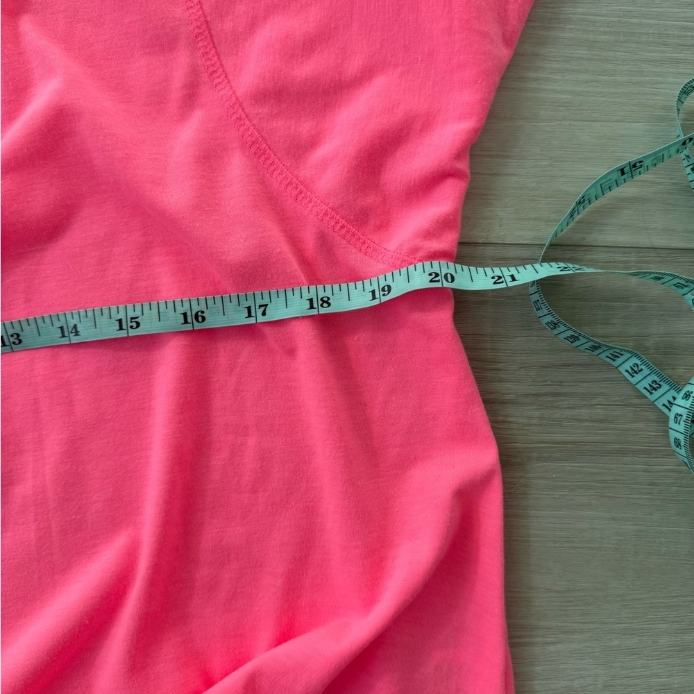 Neon pink women’s lounge wear casual high low top size large - Picture 3 of 5